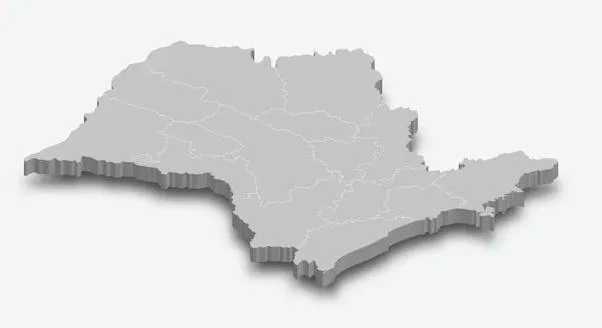 Mapa do estado de São Paulo, área de entrega do Depósito São José